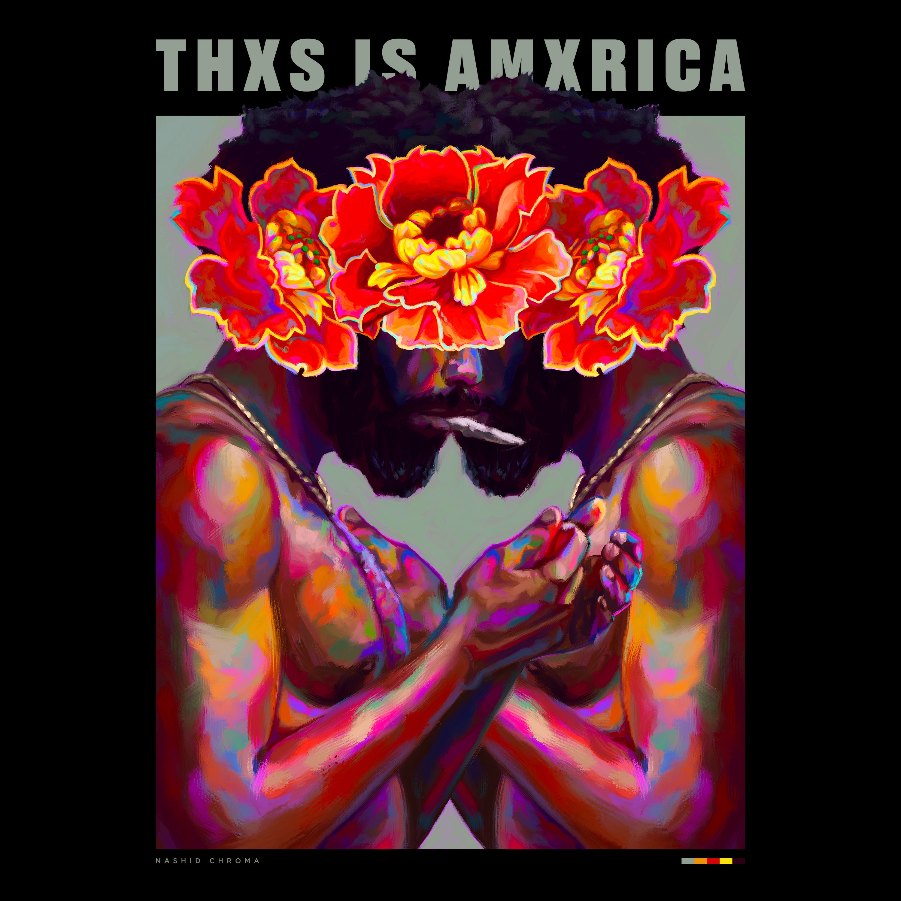 THXS IS AMXRICA Drop Shoulder Hoodie