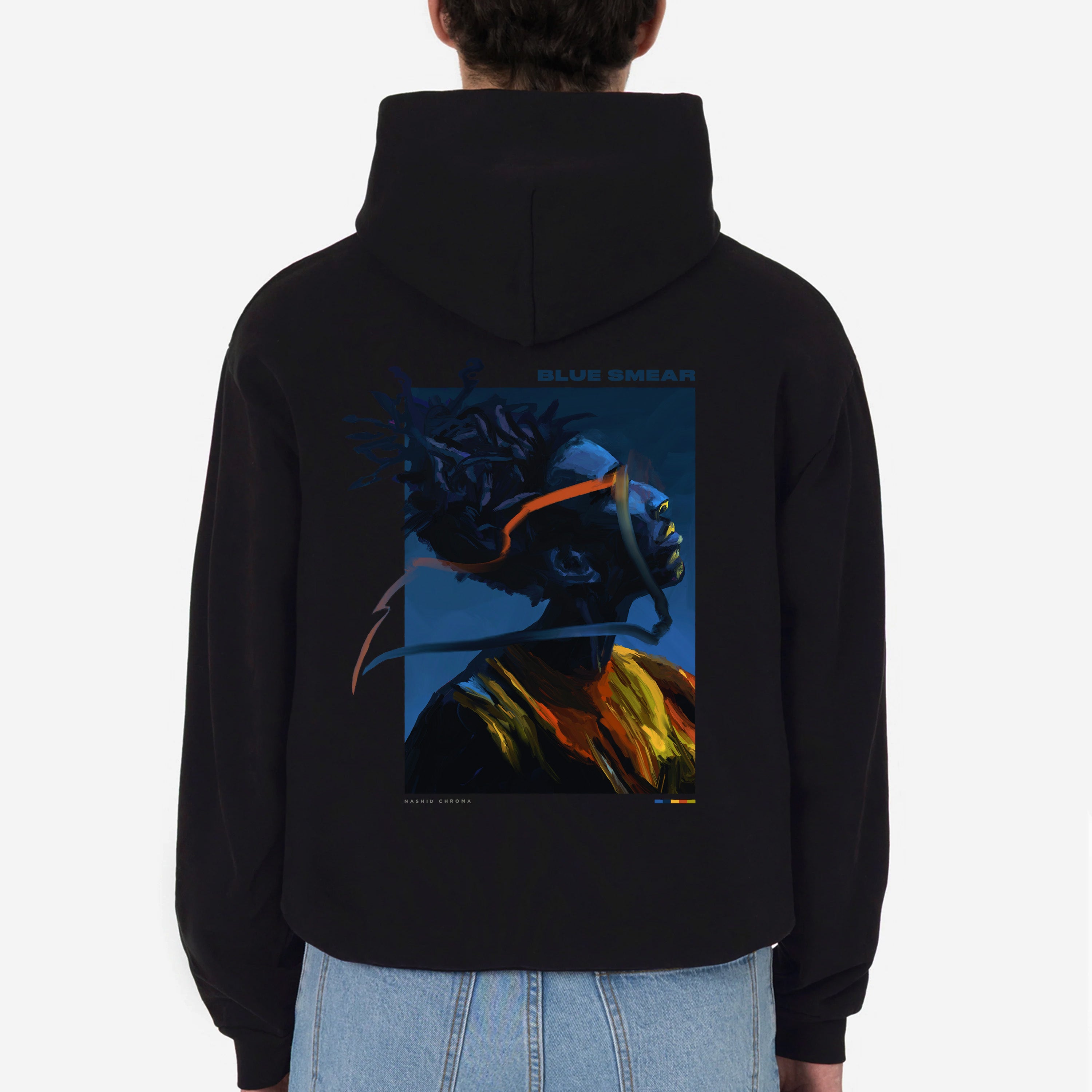 BLUE SMEAR Drop Shoulder Hoodie