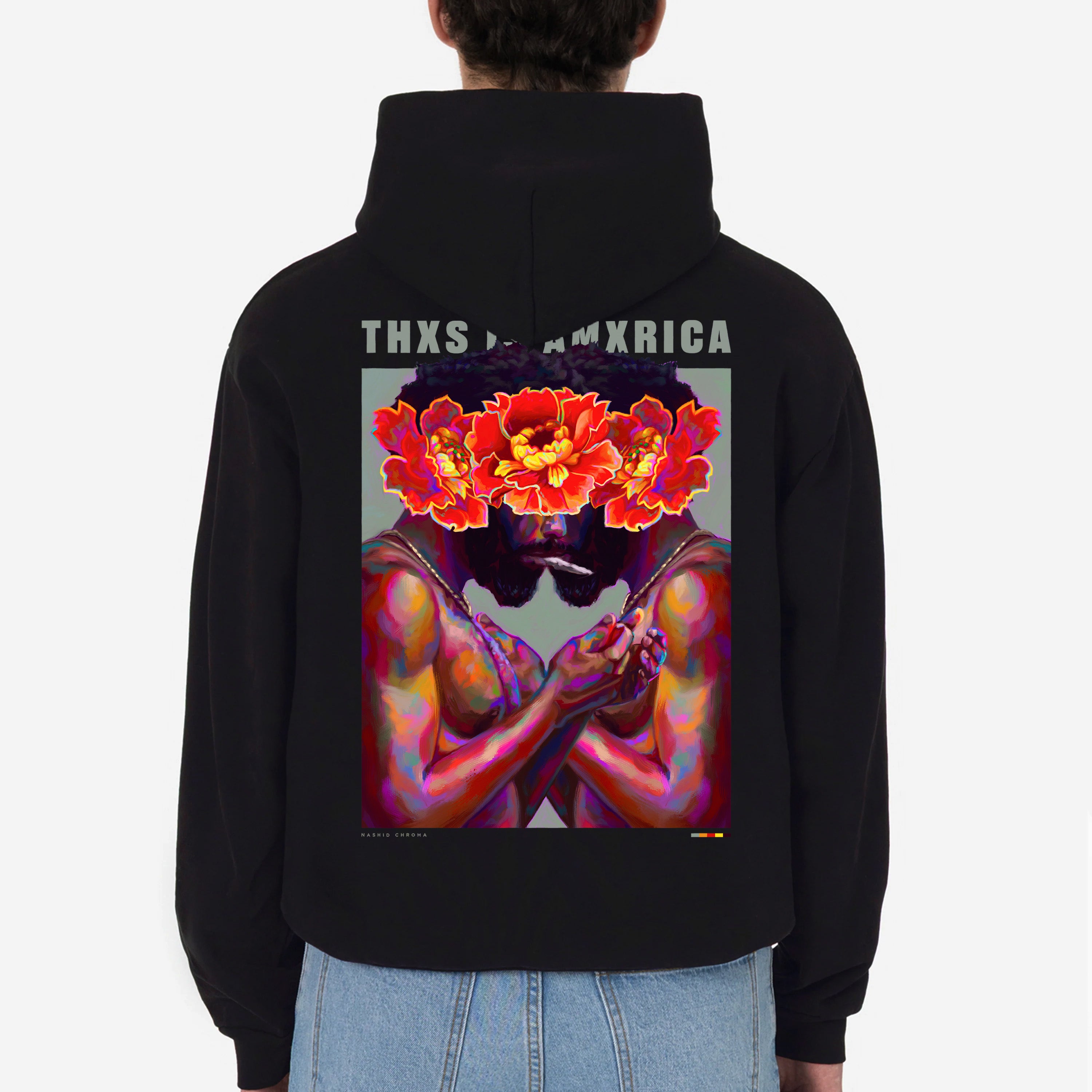 THXS IS AMXRICA Drop Shoulder Hoodie