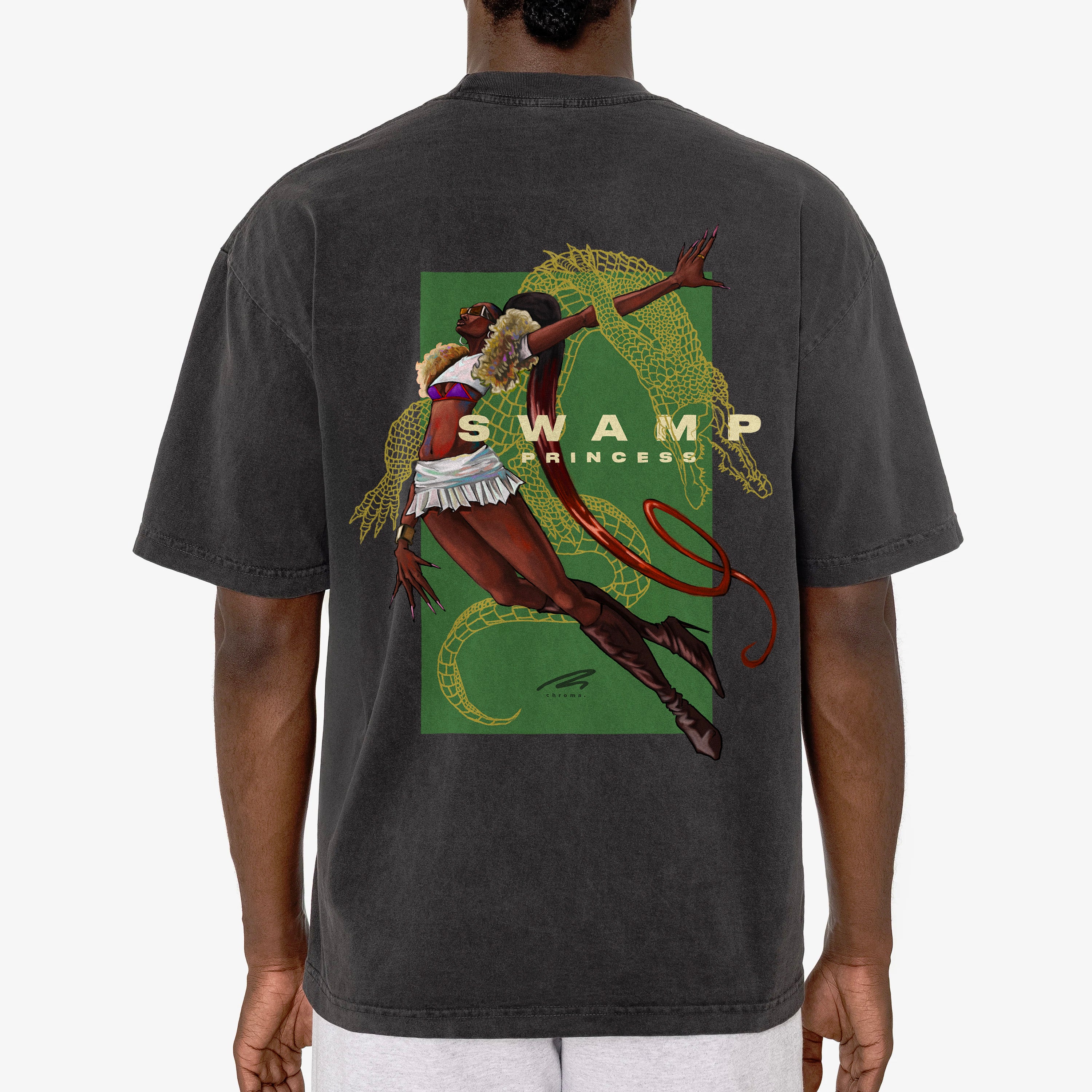 SWAMP PRINCESS DROP SHOULDER TEE