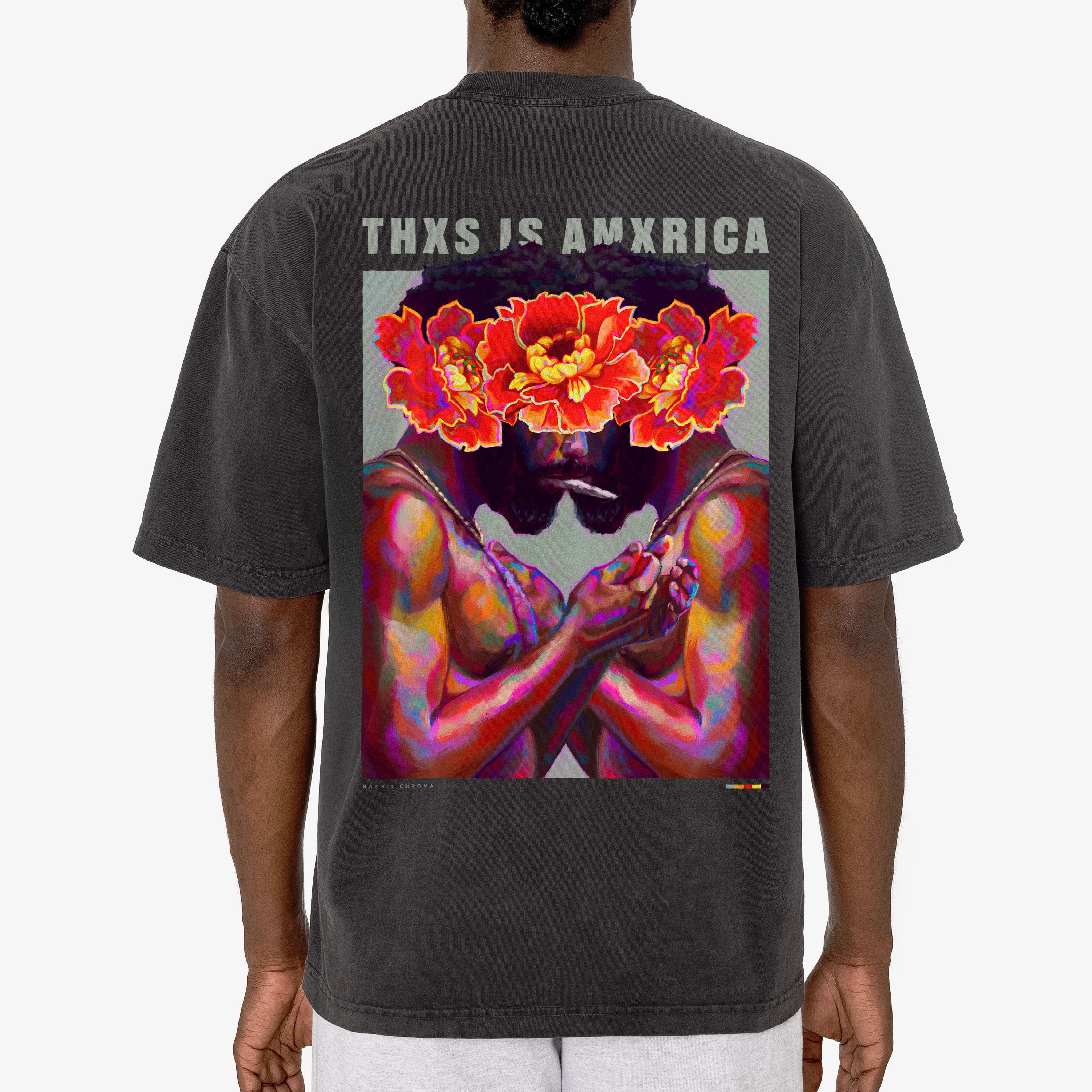 THXS IS AMXRICA DROP SHOULDER TEE