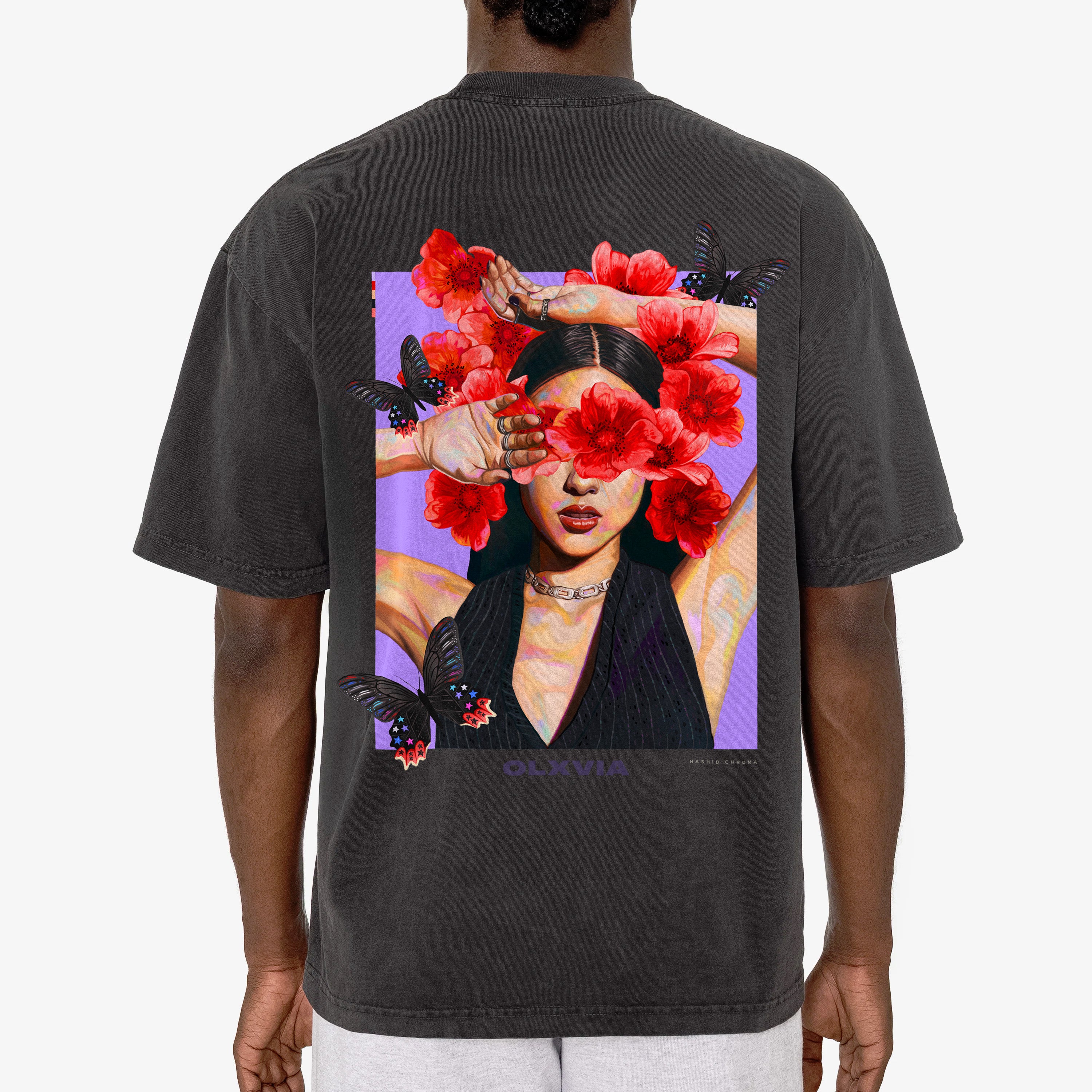OLXVIA DROP SHOULDER TEE