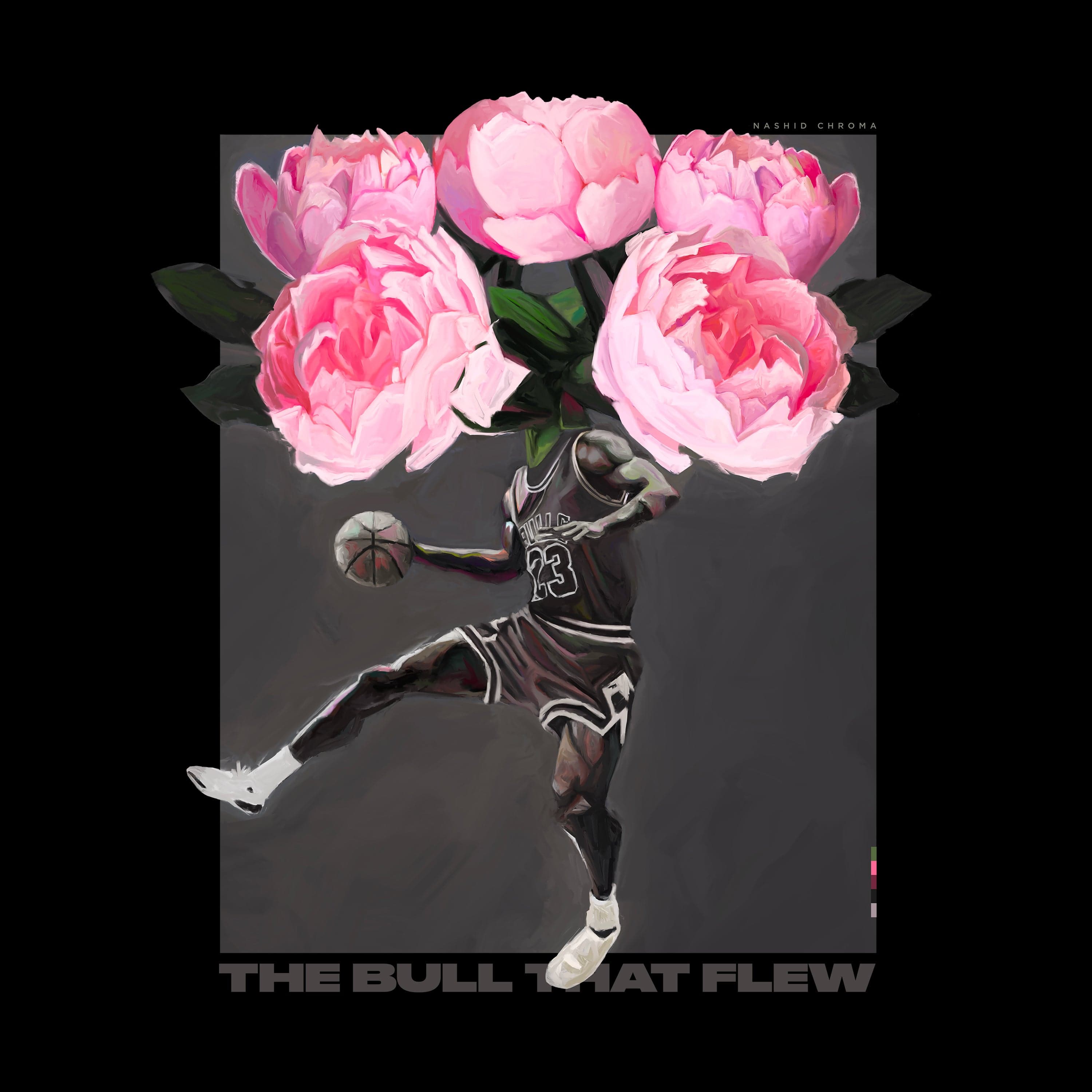 Nashid Chroma Apparel THE BULL THAT FLEW DROP SHOULDER TEE