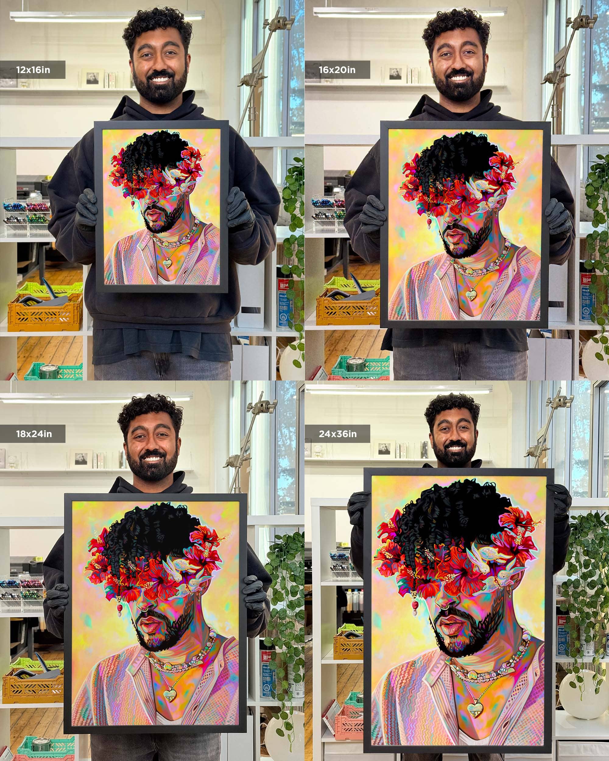 Nashid Chroma Art 12×16" / Framed (Black) BENITO