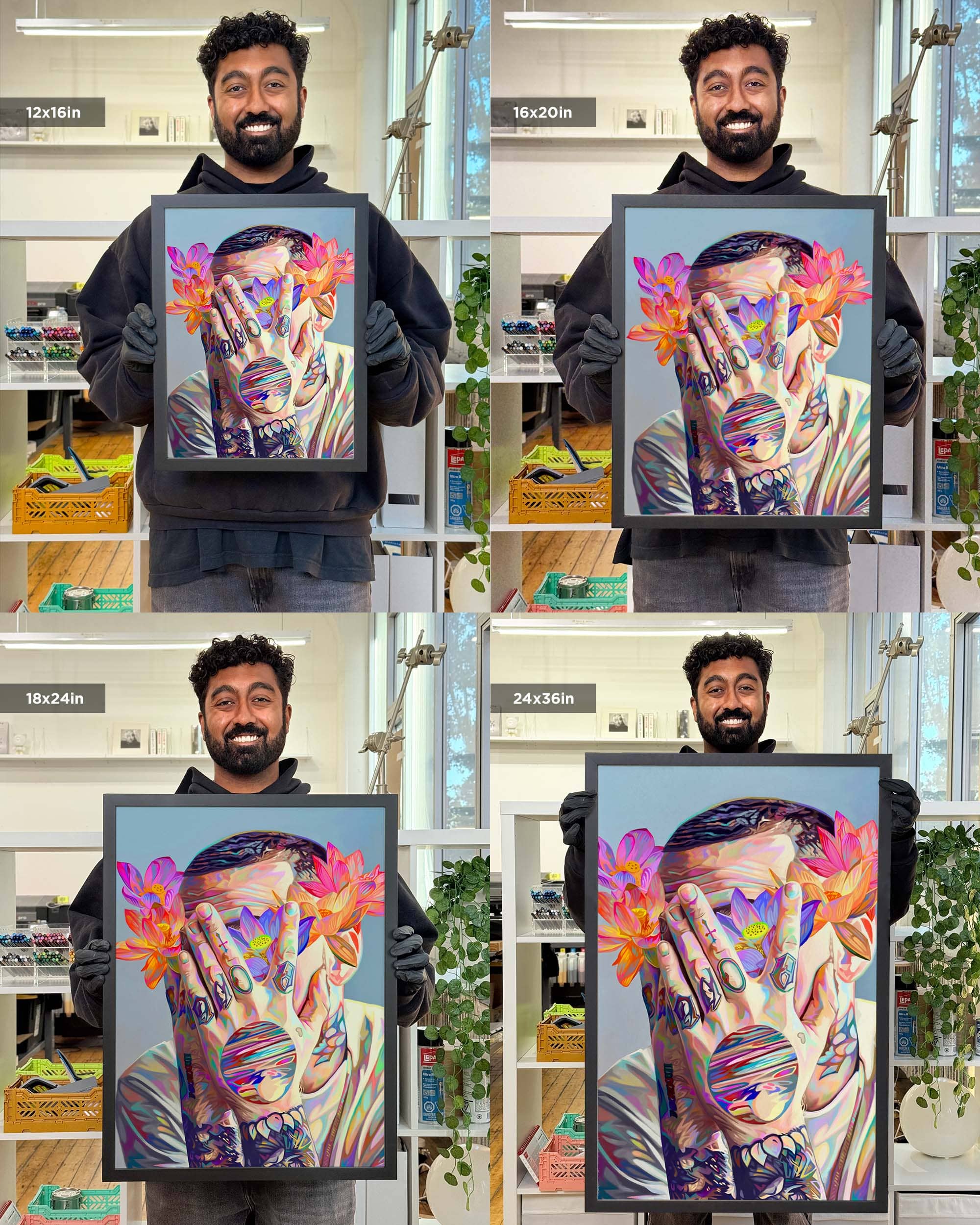 Nashid Chroma Art 12×16"" / Framed (Black) LXRRY FSHRMXN