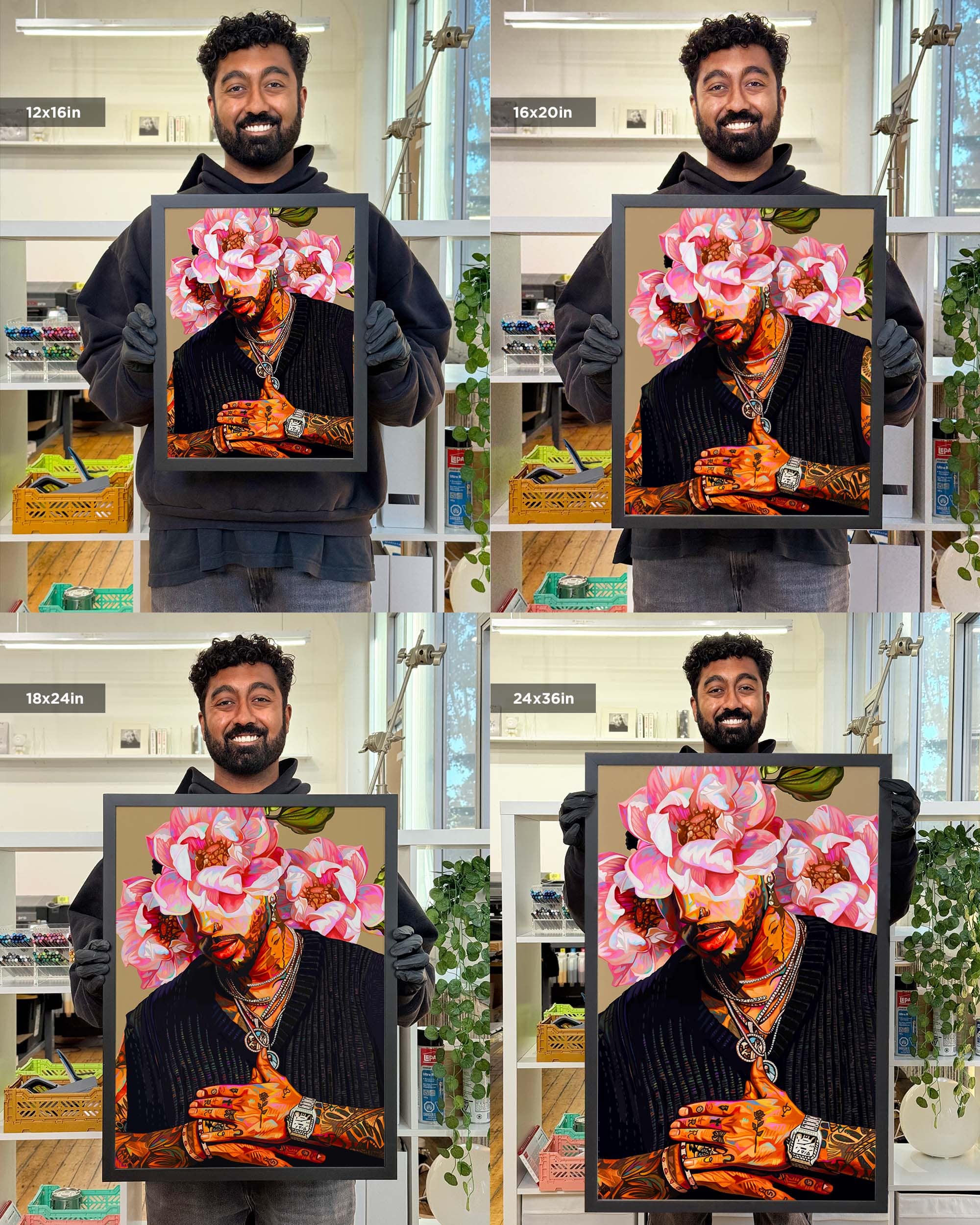 Nashid Chroma Art 12×16" / Framed (Black) RXUW