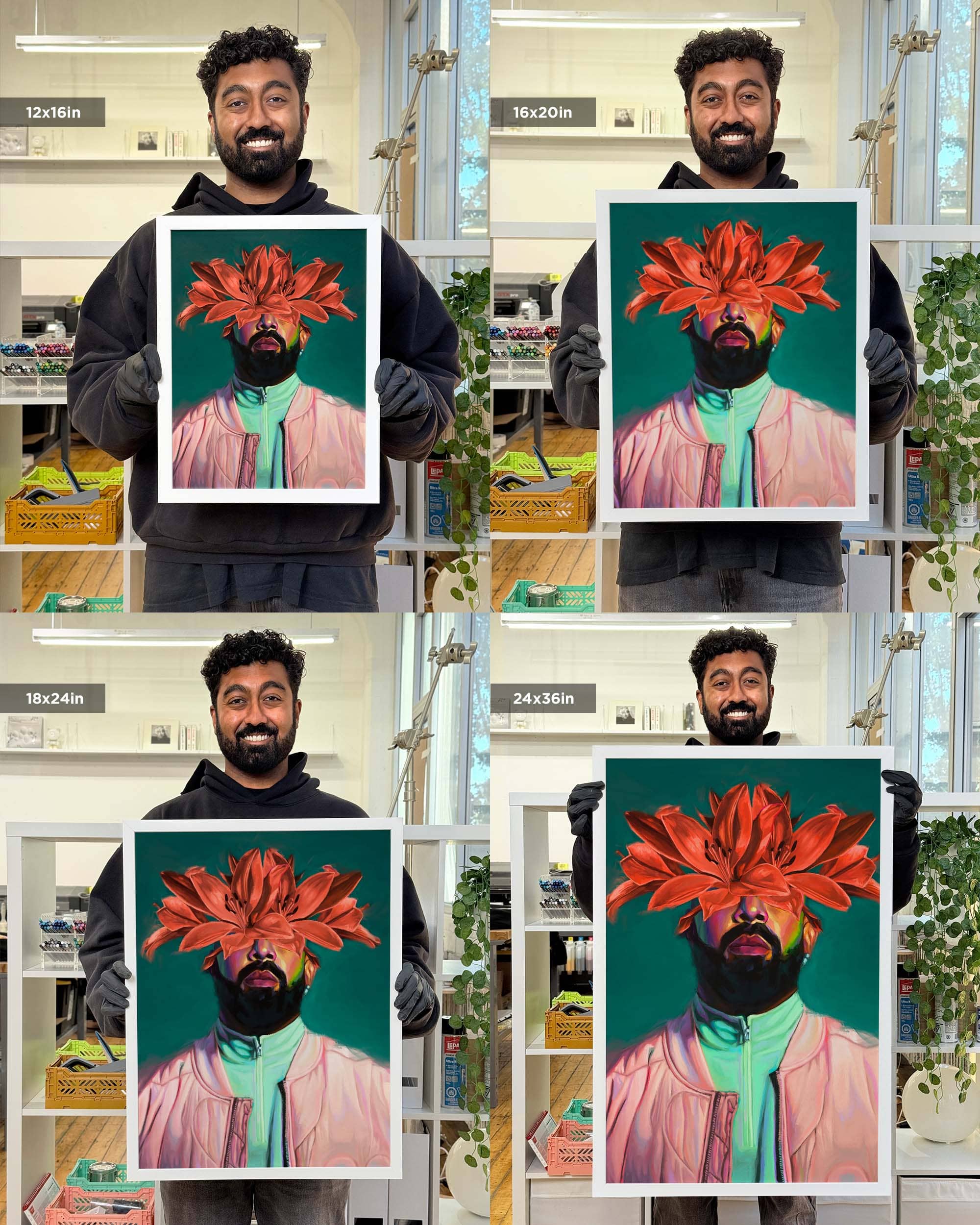 Nashid Chroma Art 12×16" / Framed (White) CRTFD LVR BXY