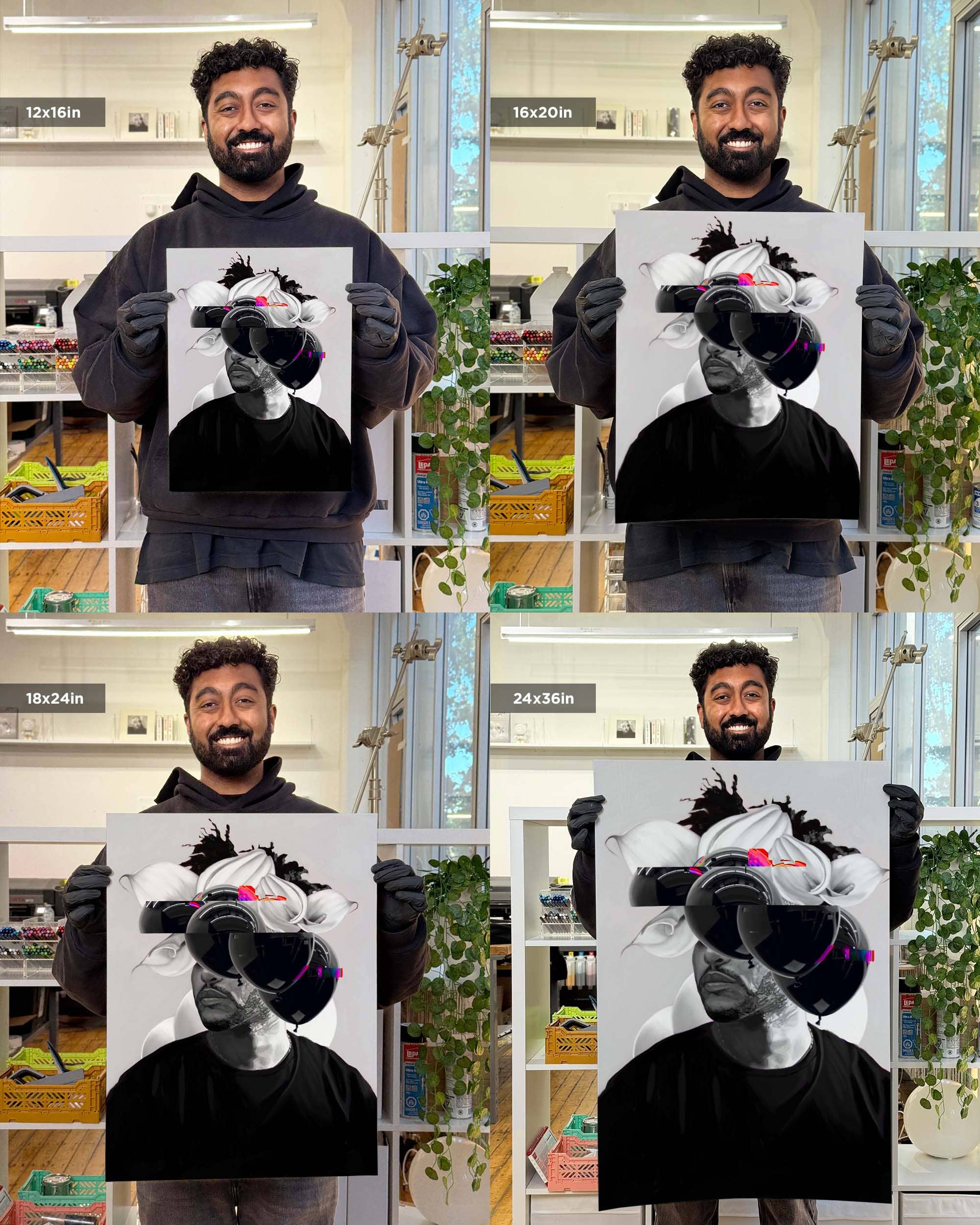 Nashid Chroma Art 12×16"" / Unframed HOUSE OF BXLLOONS