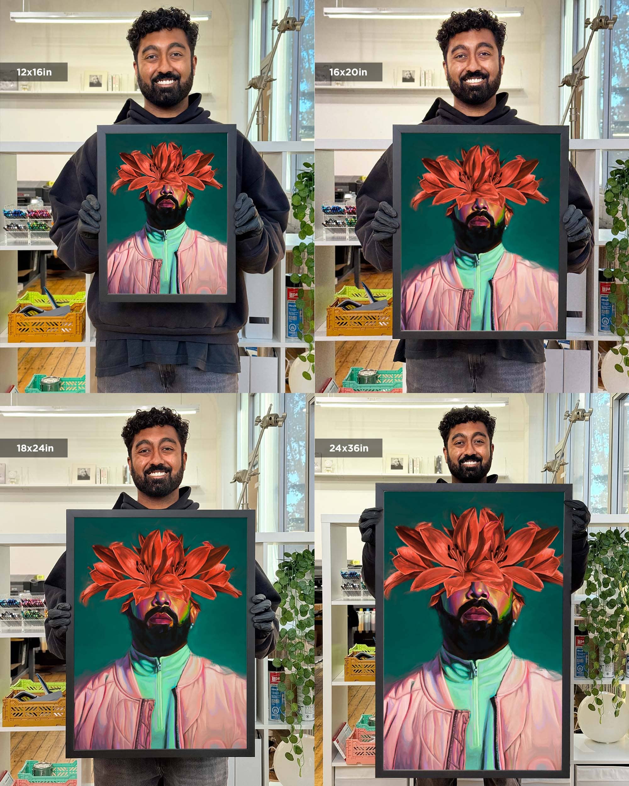 Nashid Chroma Art 16×20" / Framed (Black) CRTFD LVR BXY