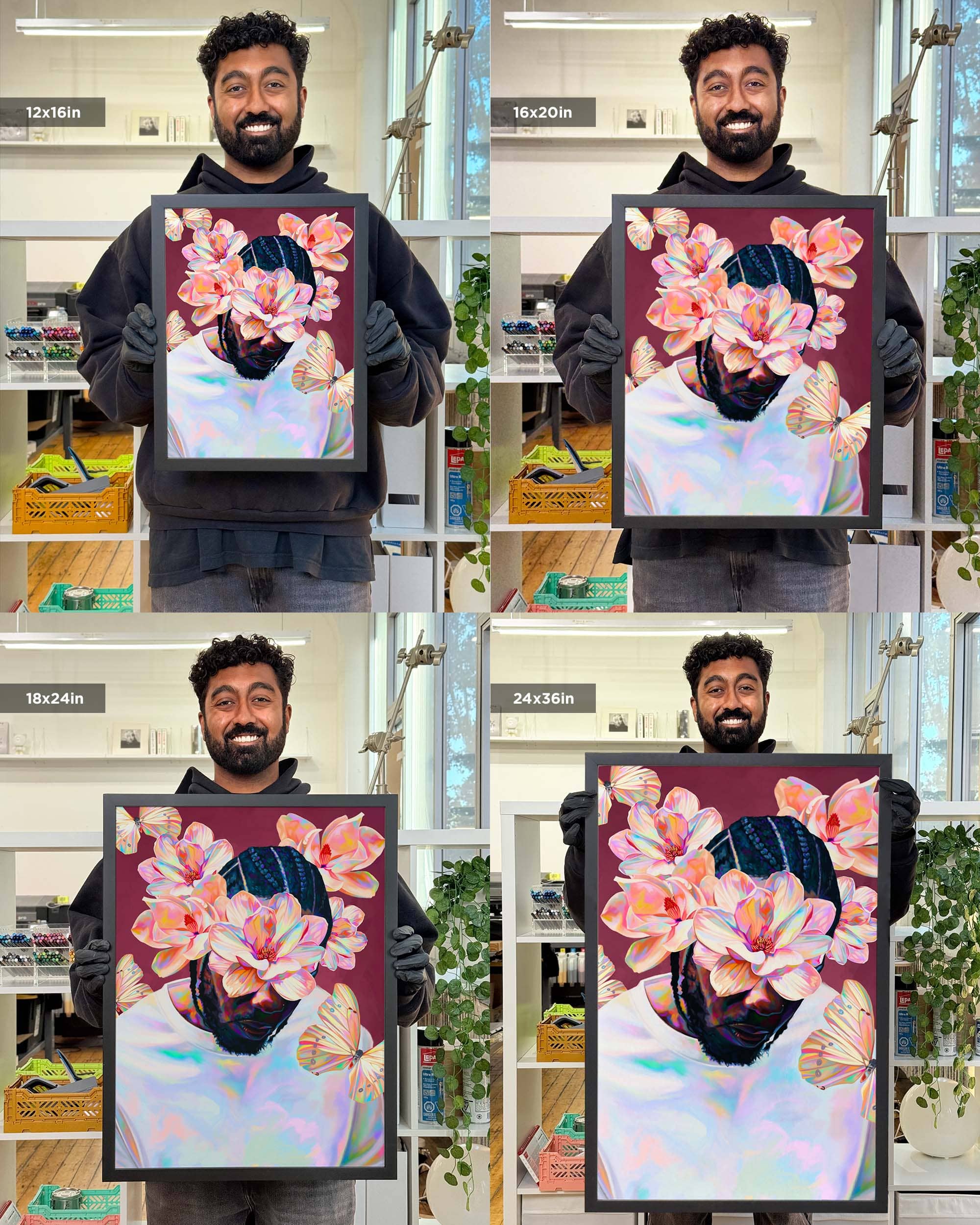 Nashid Chroma Art and Apparel Art 12×16"" / Framed (Black) DXMN.