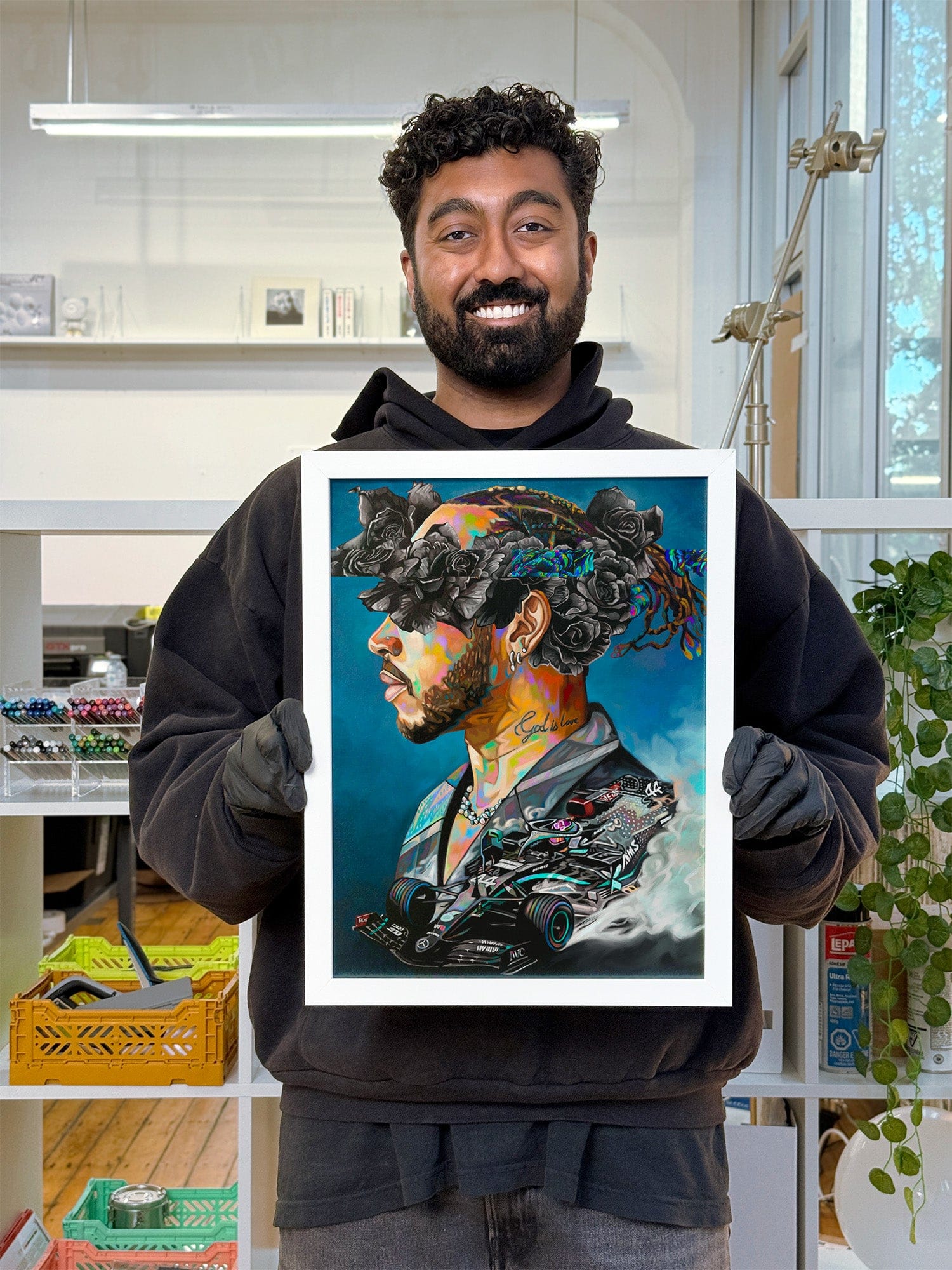 Nashid Chroma Art and Apparel Art 12×16"" / Framed (White) S.L.H