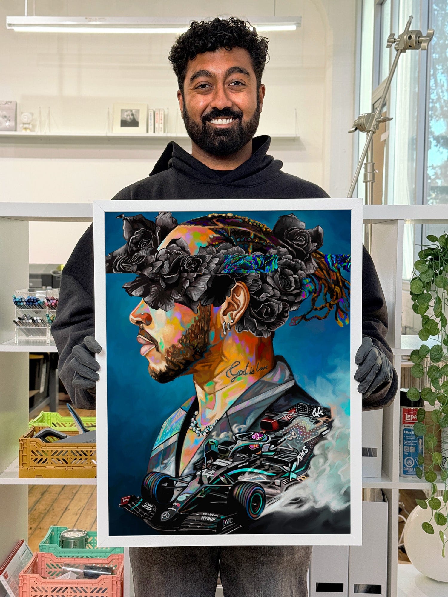 Nashid Chroma Art and Apparel Art 18×24"" / Framed (White) S.L.H